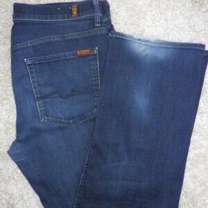 7 Seven For All Mankind Austyn Dark Wash Straight Leg Jeans Men's Size 36X34 USA